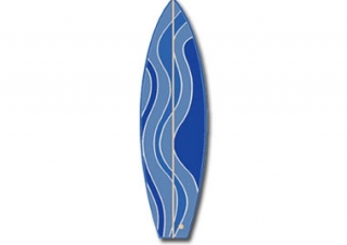 Surfboard Squiggle - Blue